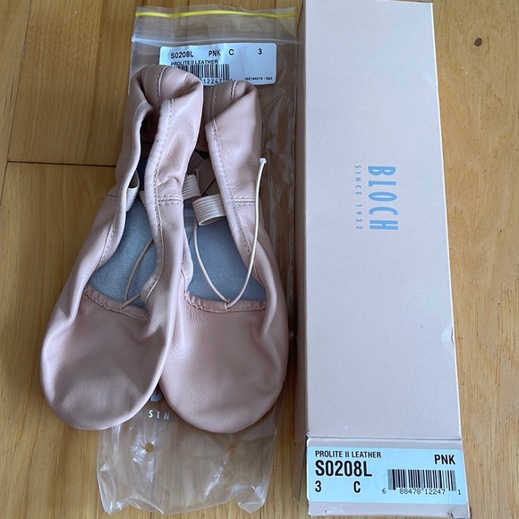 New in Box Bloch Prolite II Leather Ballet Slippers - Pink - Picture 1 of 7